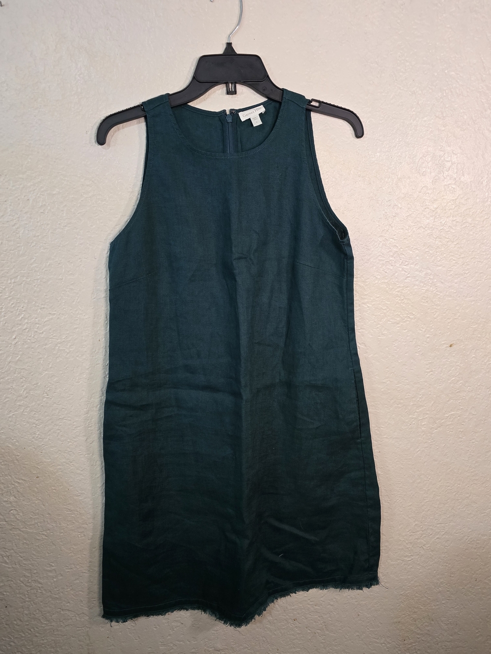 Garnet Hill Size 4 Sleeveless Shift Dress in Deep Teal